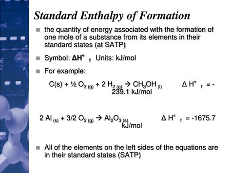 Standard Enthalpy Of Reaction Units Slide Share