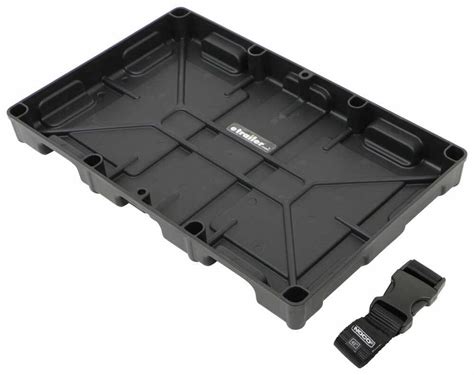 Group 27 Deep Cycle Plastic Battery Tray With Strap For Marine Boats Rv