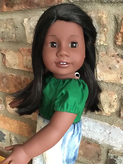 nina custom ooak african american girl doll black brown hair etsy