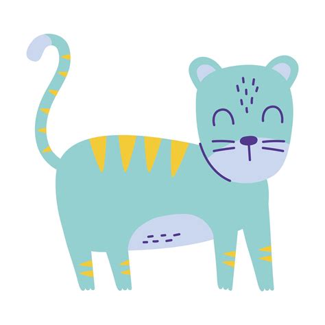 Cute Tiger Animal Cartoon Doodle Color 2668117 Vector Art At Vecteezy