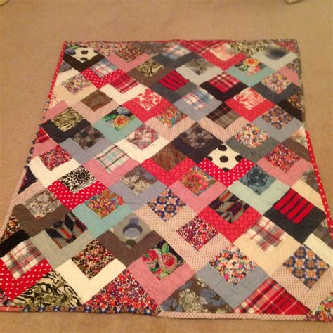 Memory quilt 2, made from same set of old clothes, but a ... Custom memory quilts are a great way to memorialize a loved one or to make use of clothing outgrown by a child.