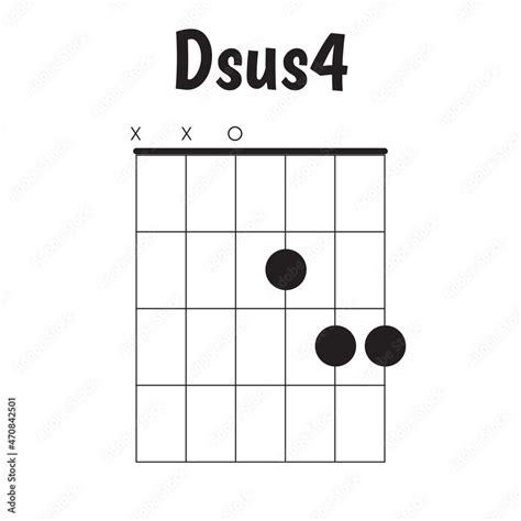 Guitar Chord Chart Dsus4 Stock Vector Adobe Stock
