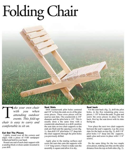 Folding Chair Plans • Woodarchivist