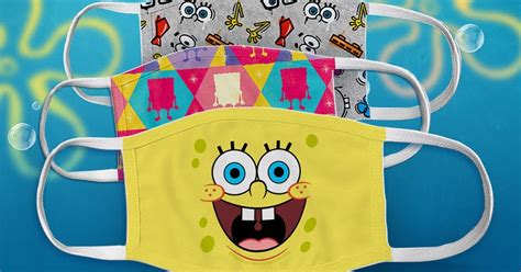 Nickalive Nickelodeon Launches Spongebob Face Mask Collection To