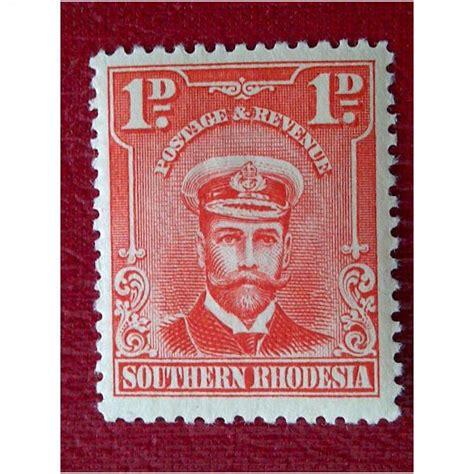 Southern Rhodesia Kgv Admiral 1924 1d Bright Rose Mounted Mint Mm Sg2