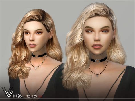 The Sims Resource Wings Tz1120 Hair Sims 4 Hairs