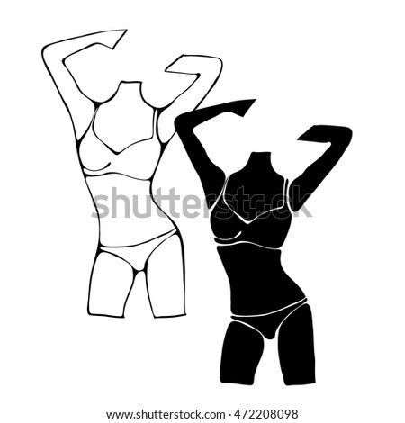 Nude Woman Silhouette Stock Vector Royalty Free Shutterstock My Xxx Hot Girl