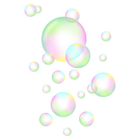 Realistic Transparent Bubbles Vector Water Bubble Shiny Ball Png And