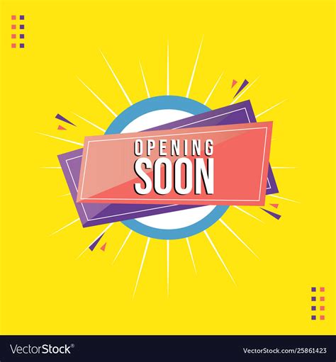 Opening Soon Banner Background Royalty Free Vector Image