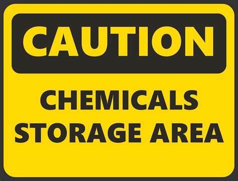 Premium Vector Caution Signage For Chemicals Storage Area Safety
