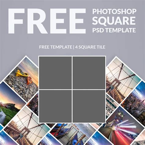 10 Photo Collage Template Photoshop Template Free Download