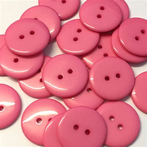 20 Hot Pink Buttons Pink Resin Buttons 23mm Pink Buttons Etsy Uk