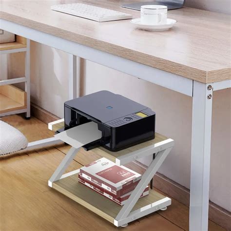 24 Clever Storage Ideas For Your Desk | Printer storage, Under desk