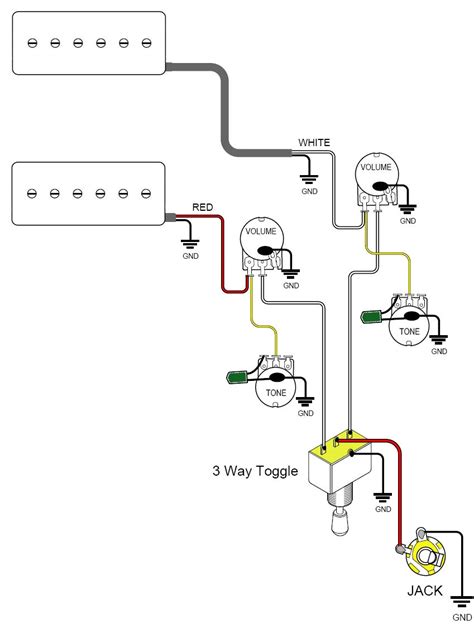 Wiring Diagram For Guitar With 2 Pickups And 4 Pots And A 3 Way Switch