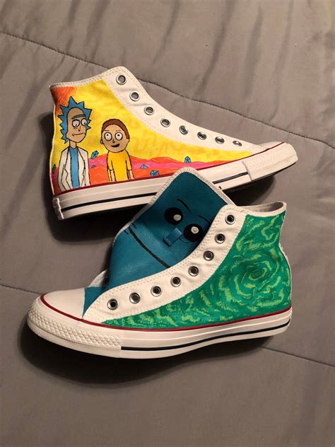 Converse Rick And Morty Custom Painted Converse Grailed