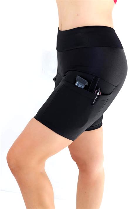 Concealed Carry Shorts Black Outer Thigh Holstering Dene Adams