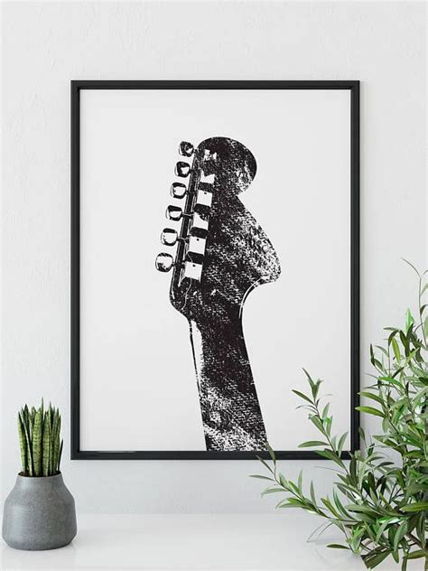 Guitar Artwork Music Print Rock Guitar Neck Musical Instrument Poster
