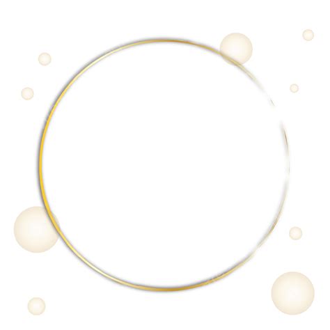 Gold Color Circle Frame With Transparent Bubbles Bubbles Gold Bubbles