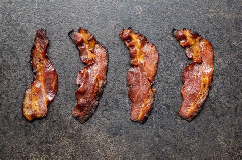 Bacon Frito Toucinho Torrado Fatiado Imagem De Stock Imagem De