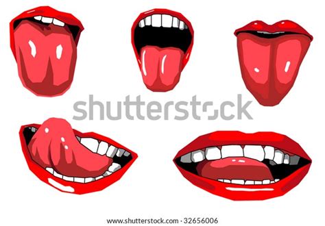 lips licking tongue lipsexpressions stock vector royalty free 32656006