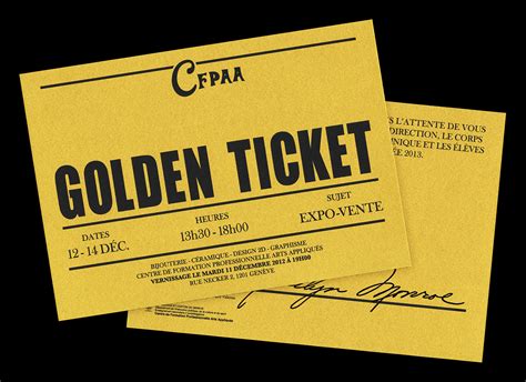 Golden ticket on Behance