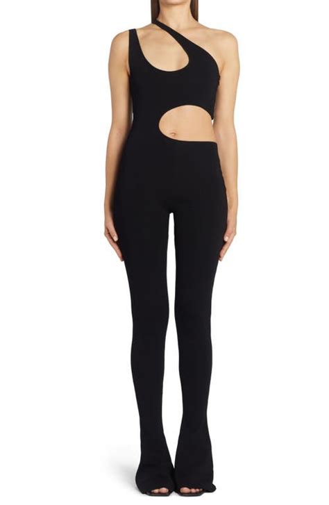 Buy Stella Mccartney All In One Compact One Shoulder Cutout Jumpsuit At
