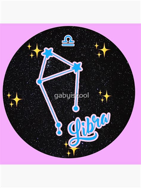 Libra Star Constellation Zodiac Sign Stickers Poster For Sale By