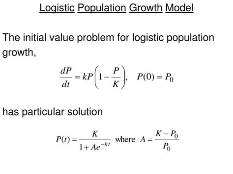 Ppt Section 75 The Logistic Equation Powerpoint Presentation Free