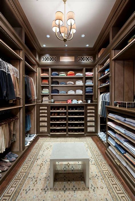 Classic Look Of Andark Brown Walk In Closet Closet Design Modern