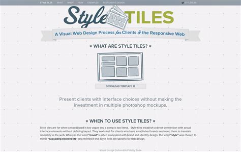 Style Tiles Website Is A Web Design Inspiration