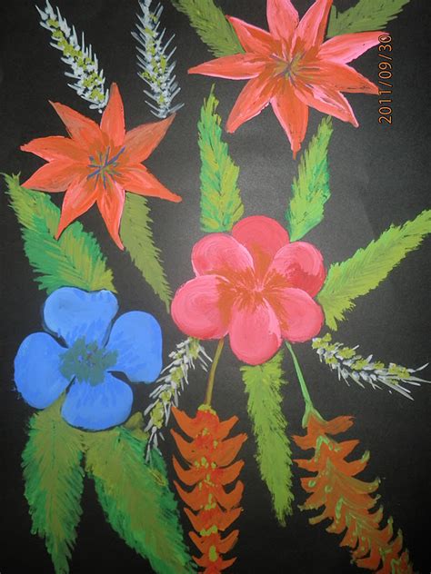 Contoh Lukisan Sejambak Bunga Gambar Pasu Bunga Lukisan Siapa Sih