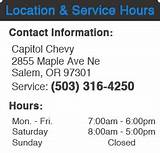 Capitol Chevy Service Hours