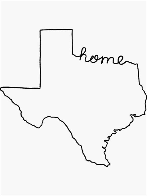 This is one of my first tattoos. Texas Home State Outline | Sticker | State outline, Texas ...