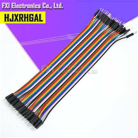 Dupont Line 40pcs 20cm 2 54mm 1p 1p Pin Male To Male Color Breadboard