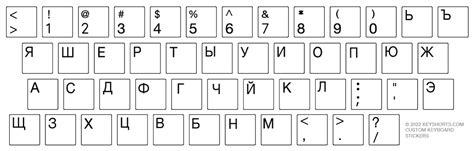 Russian Phonetic Mnemonic Bilingual Keyboard Sticker For Mac PC