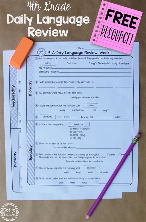 The answer keys to fourth grade social studies quizzes are in the type column in the lesson plans/scope and sequence when you are logged in to your parent. 4th Grade Daily Language Spiral Review - 2 Weeks FREE ...