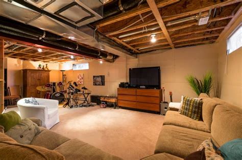 This expansive finished basement features lightly colored carpeting and recessed lighting throughout. 25+ Astonishing Unfinished Basement Ideas that You Should ...