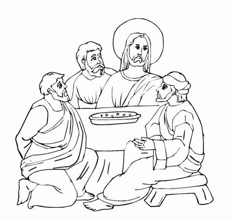 Last Supper Free Printable Coloring Page Free Printable Coloring