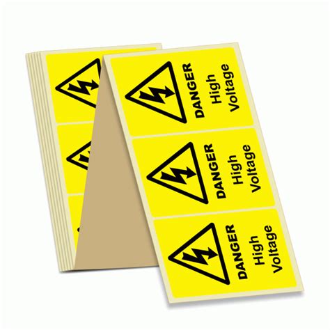 Large High Voltage Danger Labels Label Bar