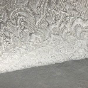 Off White High End Jacquard Fabric Polyeter Brocade Fabric Emboss