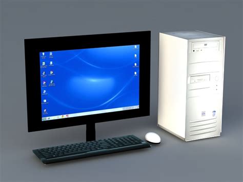 Old Desktop Computer 3d Model 3ds Max Files Free Download Modeling