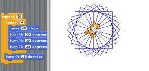 Turtle can draw intricate shapes using programs that repeat simple moves. Iteration