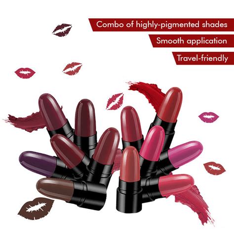 Stay Quirky Lipstick Minis Multi Colored Love Marks Set Of 12 Mini