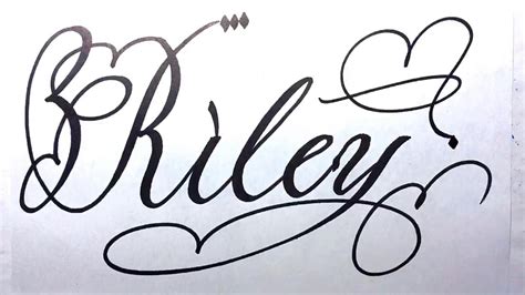 Riley Name Signature Calligraphy Status Moderncalligraphy Cursive