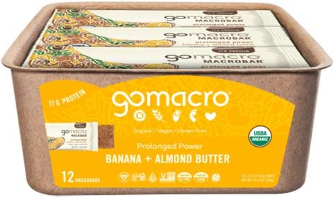 Gomacro Macrobar Banana And Almond Butter Bars 12 Ct 23 Oz Frys