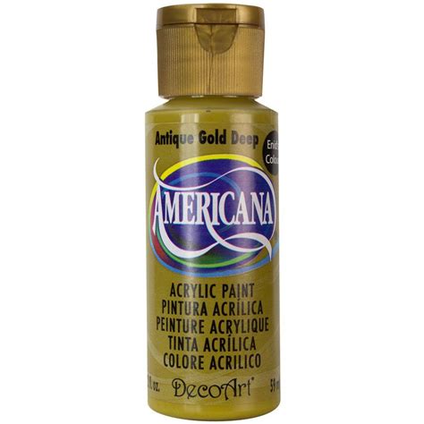 Decoart Americana 2 Oz Antique Gold Acrylic Paint Dao9 3 The Home Depot