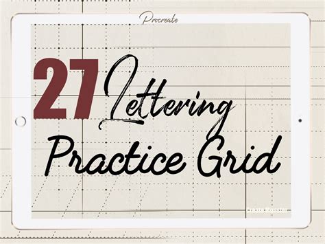 Procreate Lettering Grid Procreate Drawing Grid 27 Brushes Etsy Canada