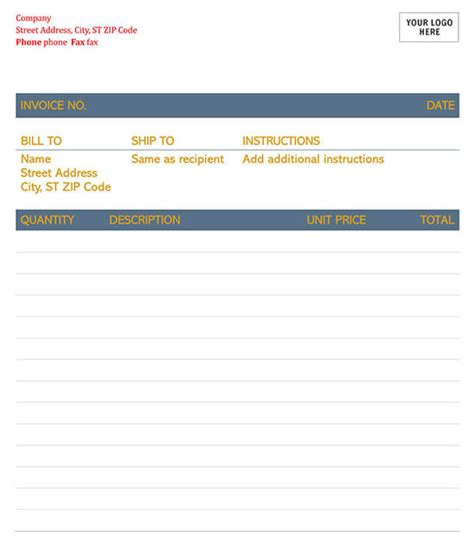 7 Free Blank Invoice Templates Excel Word Make Quick Invoices