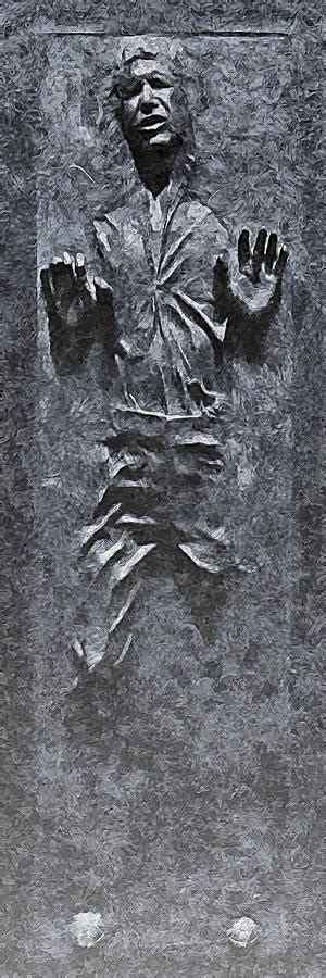 Han Solo Frozen In Carbonite 20 For Yoga Mat Brushed Steel Painting