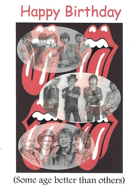 Rolling Stones Birthday Card Artwork Adapted From My 3 Etsy